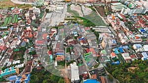 Beautiful aerial view of Patong city.