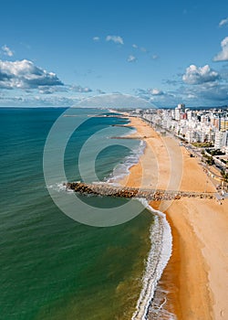 Beautiful aerial view of Portuguese city of Quarteira, Algarve, Portugal photo