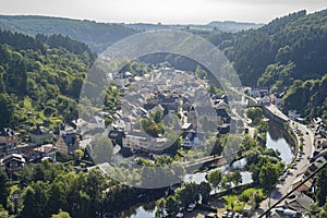 Beautiful aerial view of  Vianden city