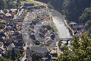 Beautiful aerial view of  Vianden city