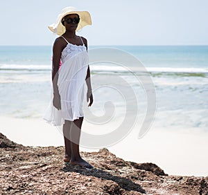 Bellissimo americano sul il mare Spiaggia sabbia 