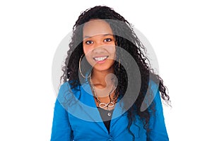 Beautiful African American Woman Close up portrait