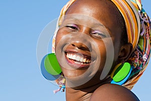 Beautiful african woman with scarf