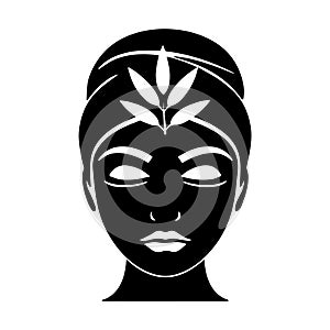 Beautiful African woman in traditional turban vector illustration