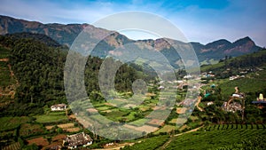 Beautiful Agriculture Farm Field View in Vattavada in Munnar,Idukki District, Kerala, India