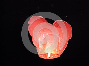 Beautiful air small lamp sort of red heart