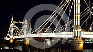 Beautiful Albert Bridge London - LONDON, ENGLAND - DECEMBER 10, 2019