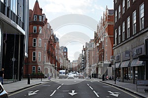 Beautiful alley avenue in London photo