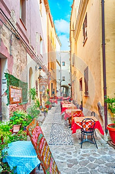 the beautiful alley of castelsardo old city