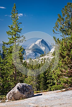 Beautiful alpine landscape along the picturesque Tioga Pass, California, USA.