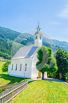 Beautiful alpine landscape with church, Austria