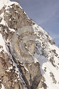 Beautiful alpine winter view at the Untersberg - Salzburg - Austria