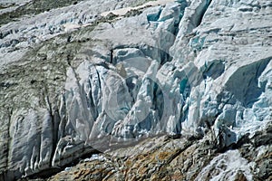 Beautiful alps glacier on rocky mountain range