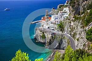 Beautiful Amalfi coast of Italy - view of Atrani