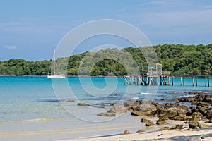 Beautiful amazing beach Bang-Bao Bay in Koh kood Island, Thailand