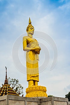 Beautiful and Amazing Golden Buddhist temple at Wat Paknam Jolo