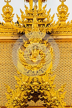 Beautiful and Amazing Golden Buddhist temple at Wat Paknam Jolo