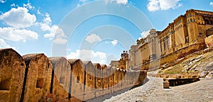 Beautiful Amber Fort, Jaipur, Rajasthan, India.