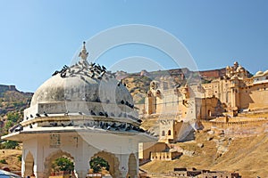 Beautiful Amber Fort near Jaipur cit