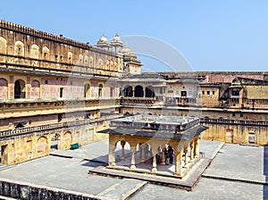Beautiful Amber Fort near Jaipur city in India