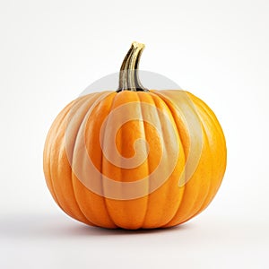 Beautiful Ambient Occlusion Pumpkin On White Background