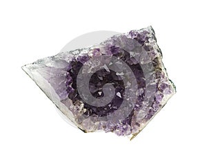 Beautiful amethyst druse on background