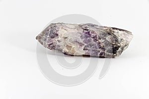 Beautiful amethyst on white background