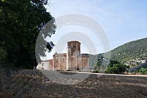 Beautiful ancient church in the spanish countryside. Merindades, Burgos,