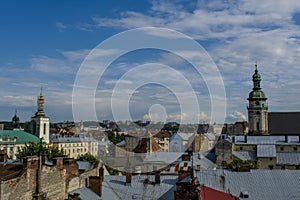 Beautiful ancient city street landscape view