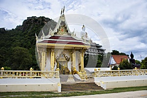 Beautiful ancient ordination hall or antique old ubosot for thai people travelers travel visit respect praying blessing wish holy