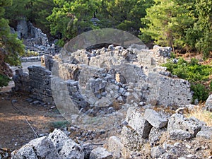 Beautiful ancient ruins in Phaselis