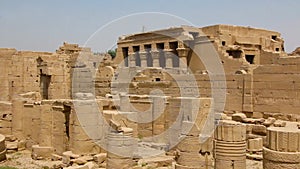 The beautiful ancient temple of Dendera or Hathor Temple. Egypt, Dendera, Ancient Egyptian temple near the city of Ken.