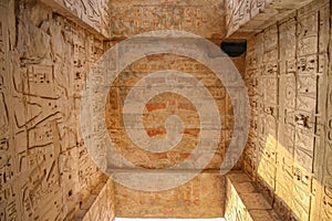 Beautiful ancient Temple of Medina-Habu. Egypt, Luxor