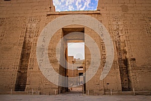 Beautiful ancient Temple of Medina-Habu. Egypt, Luxor