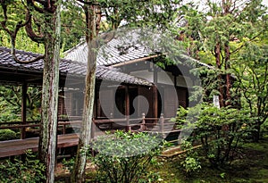 Beautiful ancient villa in its garden, kyoto, kansai, Japan