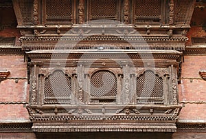 Beautiful ancient window of Hanuman Dhoka Durbar