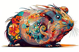 Beautiful animal style art Hamster