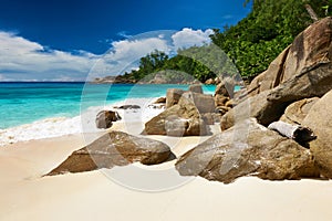 Beautiful Anse Intendance beach at Seychelles photo