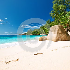 Beautiful Anse Intendance beach at Seychelles
