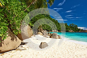 Beautiful Anse Intendance beach at Seychelles