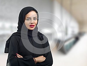 Beautiful Arabian model in hijab