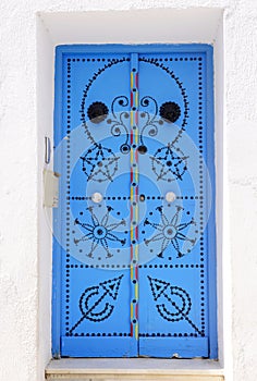 Sidi Bou Said - Beautiful Arabic Blue Door, Travel Tunisia photo