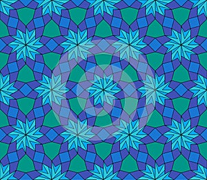 Beautiful arabic design template with seamless arabic pattern. Abstract islamic design. Girih pattern