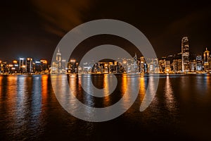 Beautiful architecture building cityscape in hong kong city