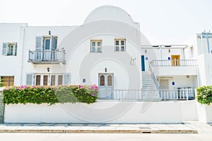 Beautiful Architecture building Exterior with santorini and greece style