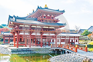 Beautiful Architecture Byodo-in Temple at Kyoto.