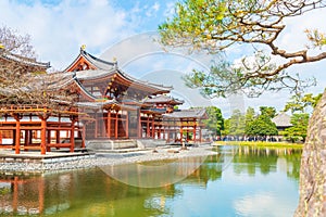 Beautiful Architecture Byodo-in Temple at Kyoto.