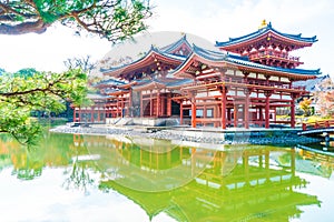 Beautiful Architecture Byodo-in Temple at Kyoto.