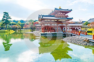 Beautiful Architecture Byodo-in Temple at Kyoto.