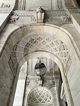 Beautiful architecture details in the New York city Public Library